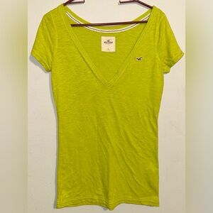 Hollister Green V-Neck Tee